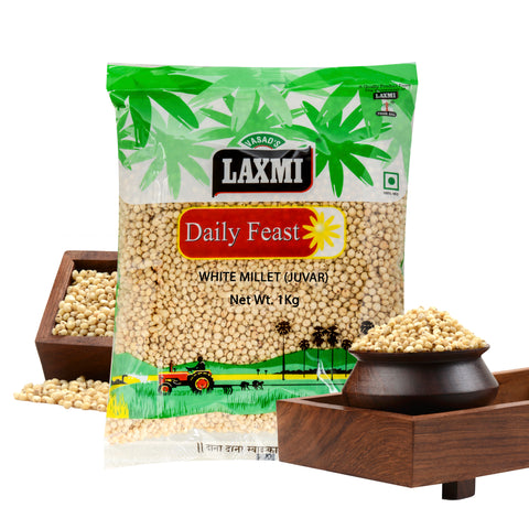 White Jawar - Sorghum Millet - Juvar Dana - Pack of 500gm